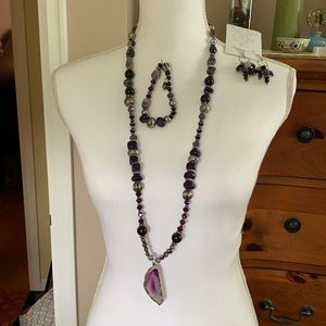 Chunky necklace/bracelet/earring set
